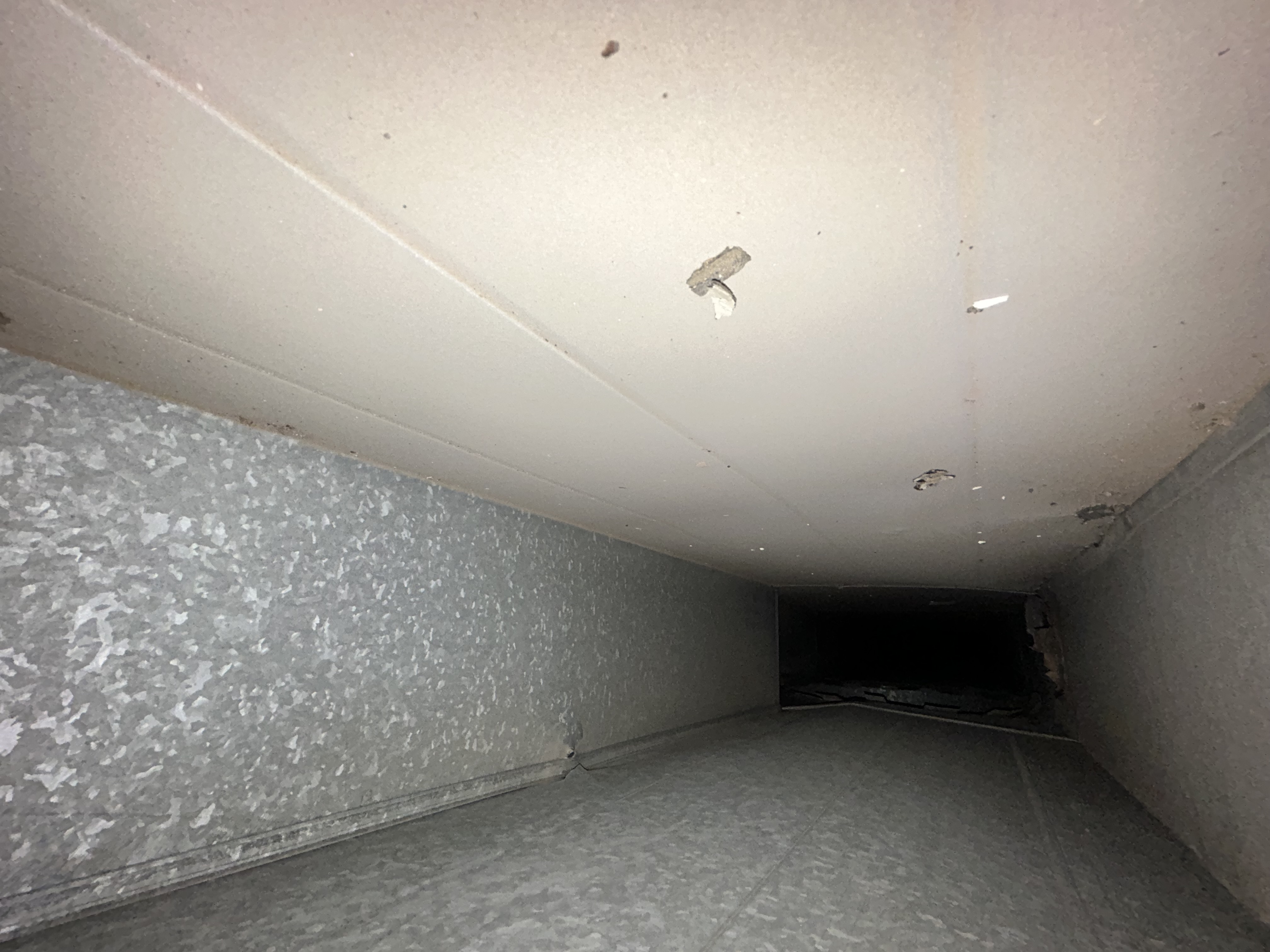Air duct before cleaning